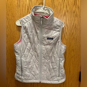 Patagonia White Quilted Vest